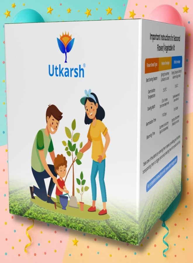 Utkarsh Seasonal Vegetable DIY Kit for Gifting | Best Return Gift For Kids Birthday Party | Eco-Friendly, Easy-to-Grow Kit for Home & Kitchen Gardening | Pack of 1 - Image 1